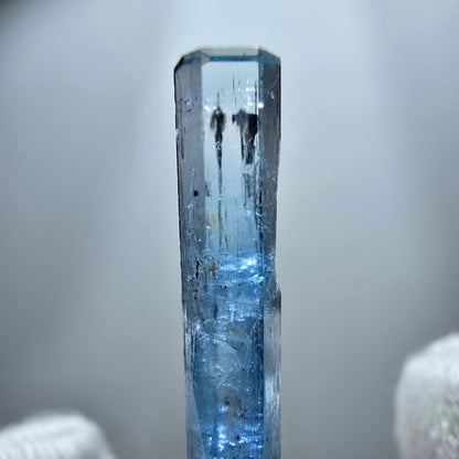 Clear Aquamarine X Crystal, blue Erongo, Namibia 28*4*3mm 
