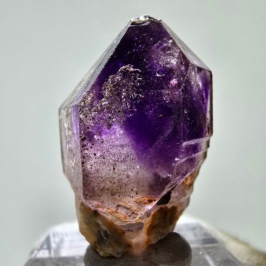 Pointe de sceptre d'améthyste fantôme Enhydro, 1x Bubble Brandberg, Namibie 33*21*16 mm 