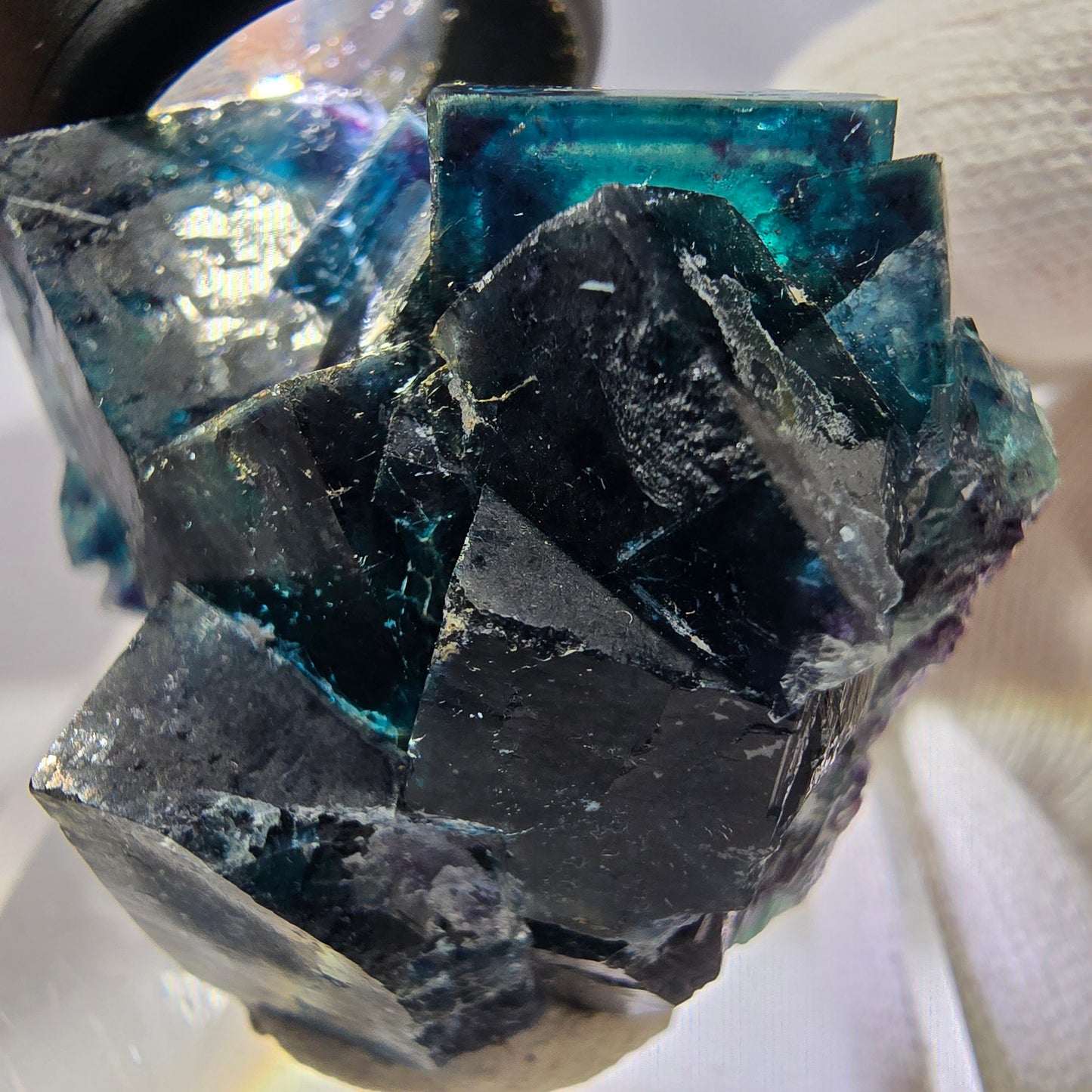Phantom Fluorite Cube Specimen, Zonal - New Find! Okorusu, Namibia 44*38*28mm 