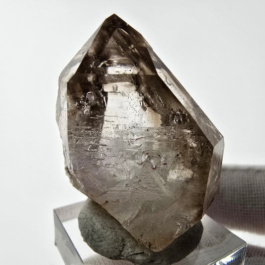 Enhydro Phantom Smoky Quartz Sceptre Tip 1x Bubble Goboboseb, Namibie 39*29*22mm 