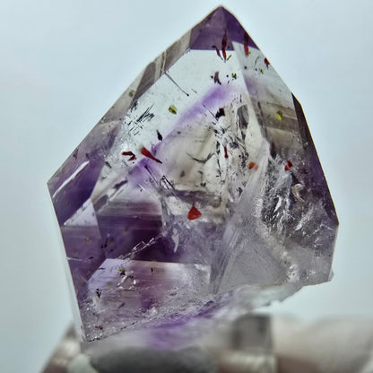 Enhydro Harlequin Phantom Amethyst, 2x Bubble Streep Mine Gobo. Namibie 43 x 22 x 13 mm 