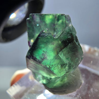 Phantom Fluorit Würfel Stufe, grün lila Okorusu, Namibia 20*16*15mm