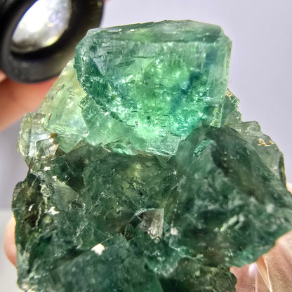 Phantom Fluorit Würfel Stufe, grün parkettiert Okorusu, Namibia 38*28*16mm