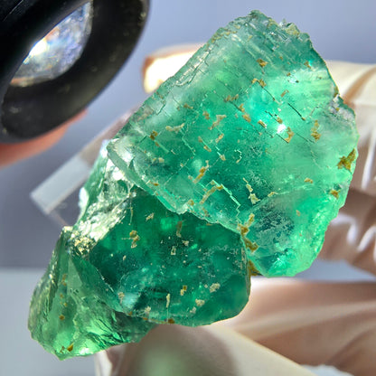 Spécimen de cube de fluorite fantôme, parquet vert Okorusu, Namibie 36 x 36 x 18 mm 