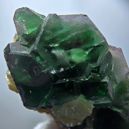 Phantom Fluorite Cube hexagonal, zonal Muscovite specimen Erongo Namibia 49*29*26mm 