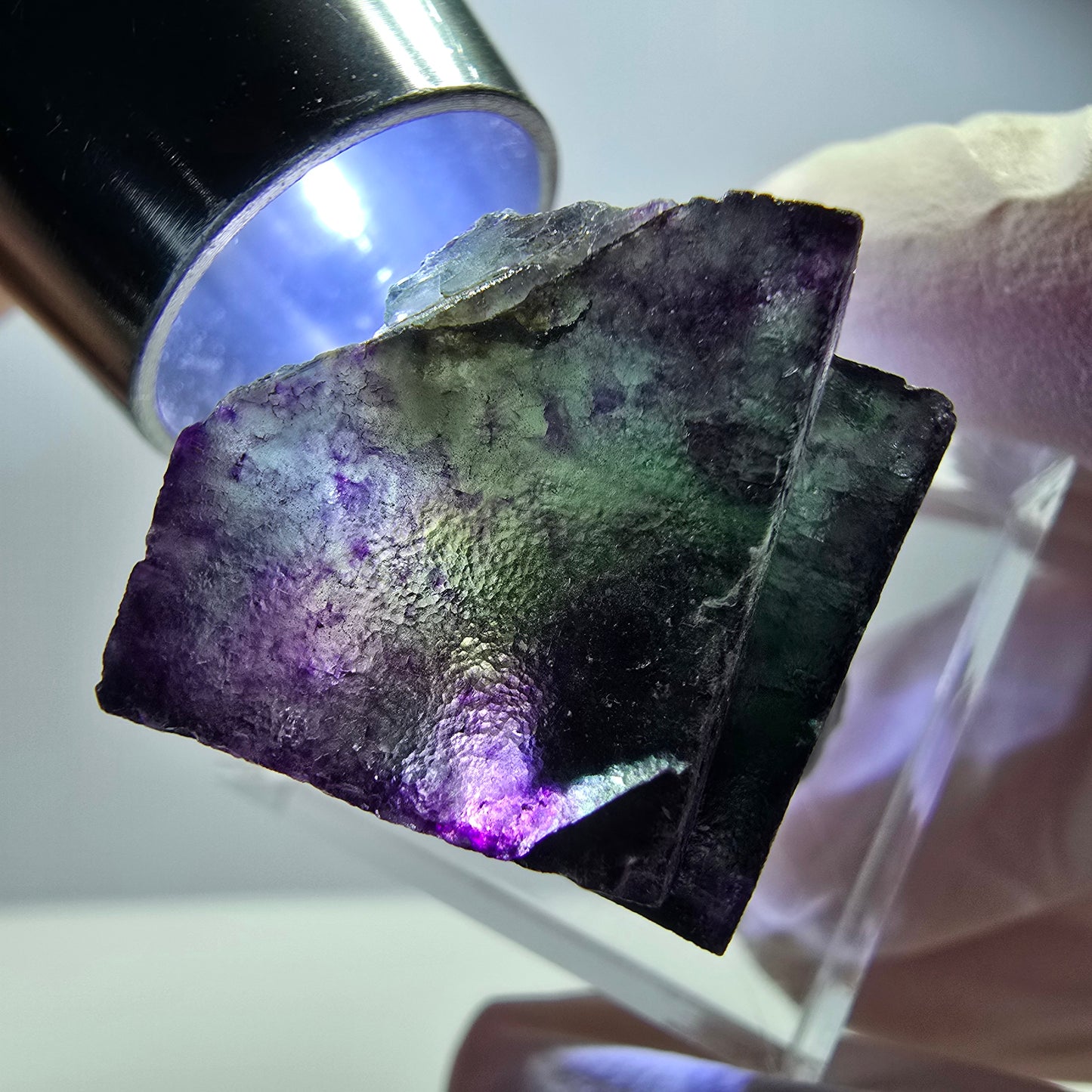 Rare Fluorite Cube Specimen, green purple Okorusu, Namibia 20*19*18mm 