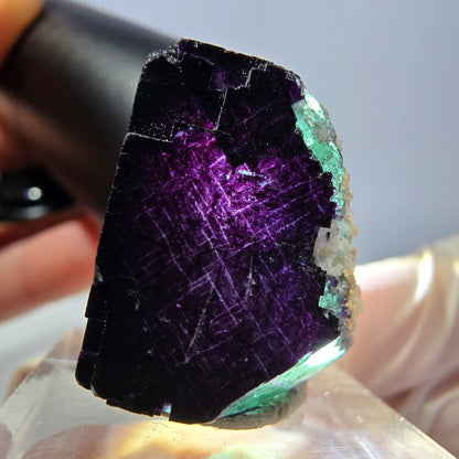 Phantom Fluorit Würfel Stufe grün lila zonal 11:11 Angel Pocket, Namibia 22*22*20mm