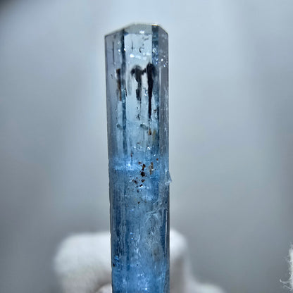 Clear Aquamarine X Crystal, blue Erongo, Namibia 28*4*3mm 