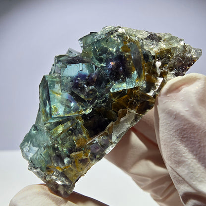 Spécimen de cube de fluorite fantôme très clair parqueté Okorusu, Namibie 49*36*26mm 