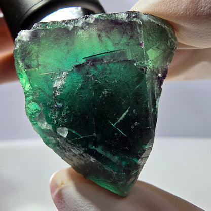 Spécimen de cube de fluorite fantôme parqueté vert violet Okorusu, Namibie 34*33*25 mm 