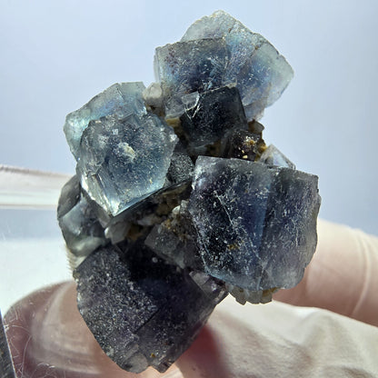 Phantom Fluorit Würfel Stufe, blau lila Okorusu, Namibia 34*29*20mm