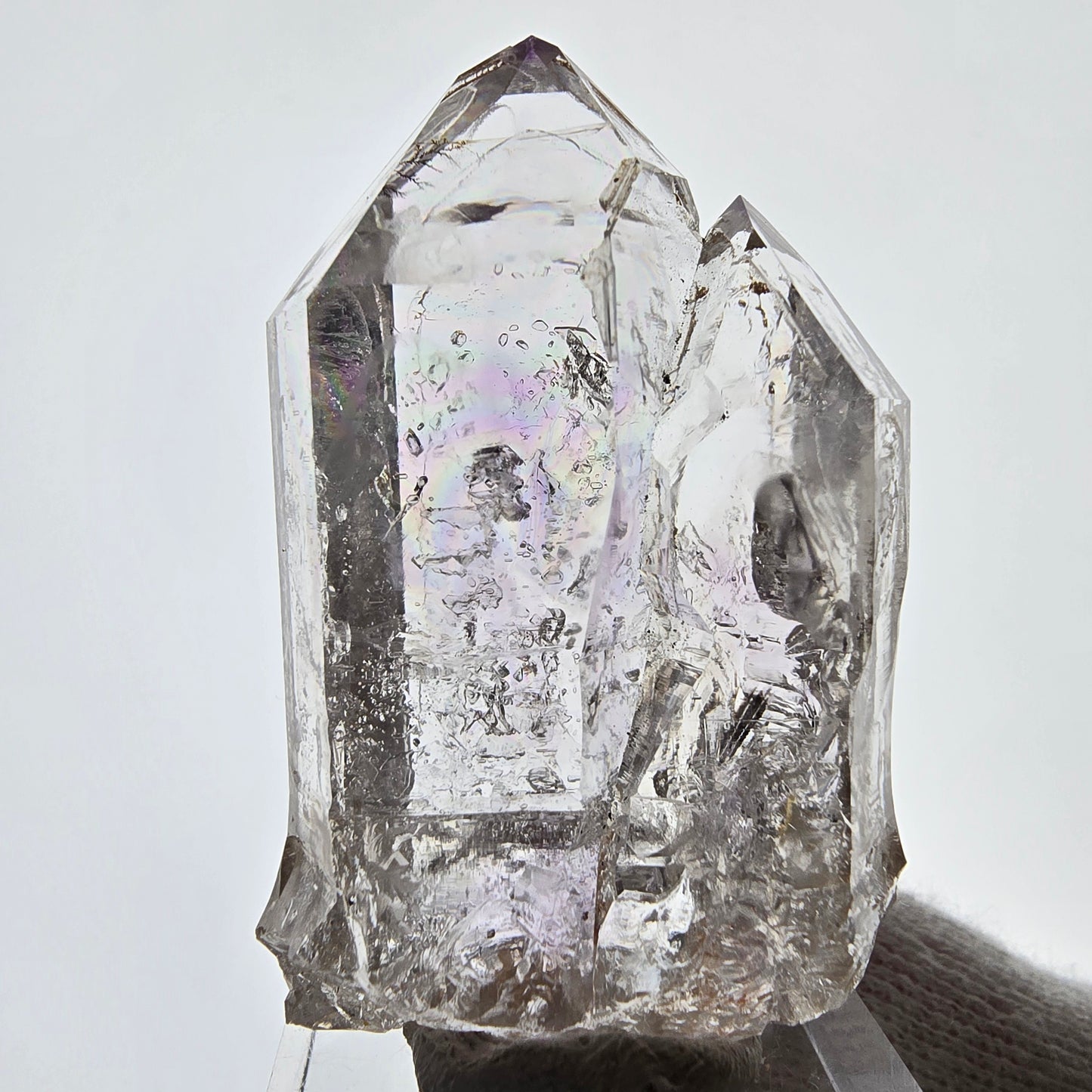 Sceptre squelette en améthyste Enhydro, pochette bulle XL pour la Saint-Valentin, Namibie 50 x 31 x 16 mm 