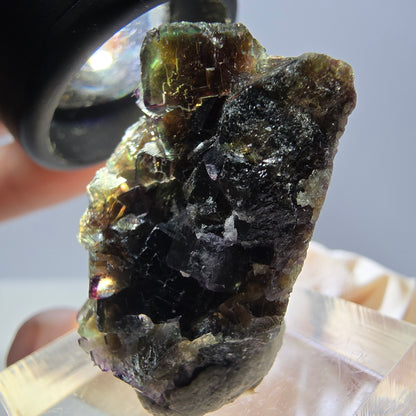 Phantom Fluorit Würfel Stufe, grün lila Okorusu, Namibia 28*24*13mm