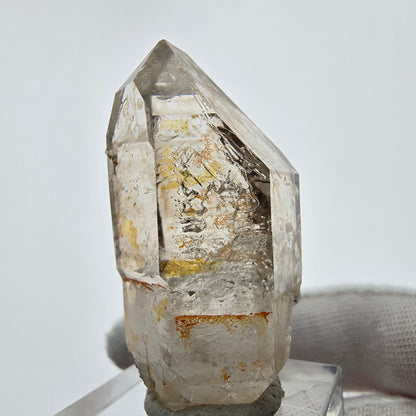 Enhydro Phantom Smoky Quartz Sceptre Tip 1x Bubble Goboboseb, Namibie 43*23*22mm 