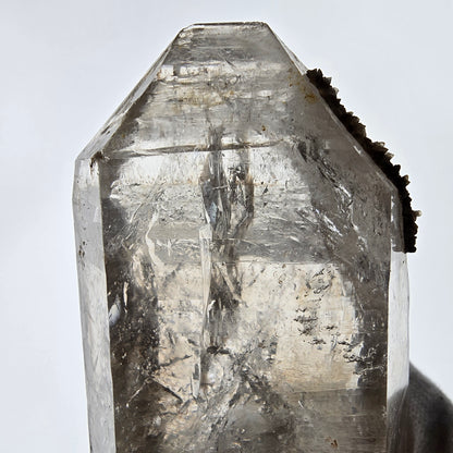 Quartz fumé squelette Enhydro DT, calcite UV, 3x Bubble Valentine Pocket Namibie 121 x 76 x 35 mm 