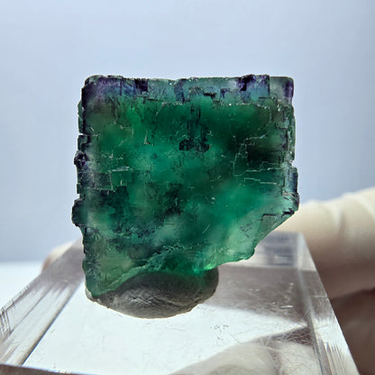 Phantom Fluorit Würfel Stufe, parkettiert grün lila Okorusu, Namibia 20*19*18mm
