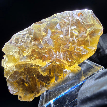 Honey Pocket Phantom Fluorite stage jaune bleu Okorusu namibie 50*28*14mm collection
