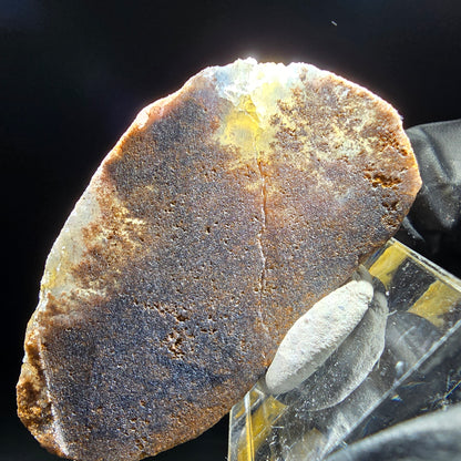 Honey Pocket Phantom Fluorite stage jaune bleu Okorusu namibie 50*28*14mm collection