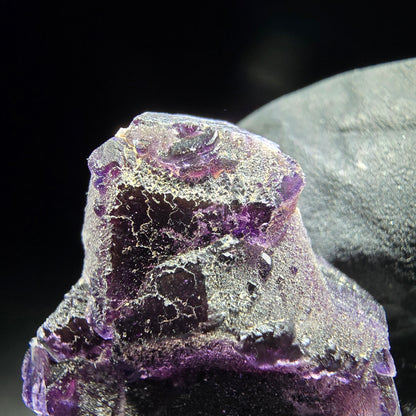 Stade de cube de fluorite fantôme violet Okorusu, namibie 23*22*9mm collection minérale