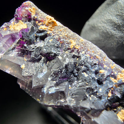 Stade de cube de fluorite fantôme violet Okorusu namibie 47*23*12mm collection minérale