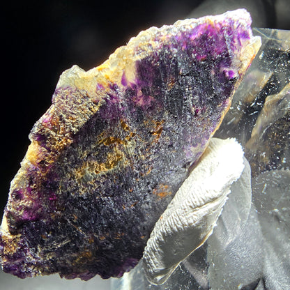 Phantom Fluorite Cube Tier Violet Blanc Okorusu, Namibie 41*21*12mm Collection
