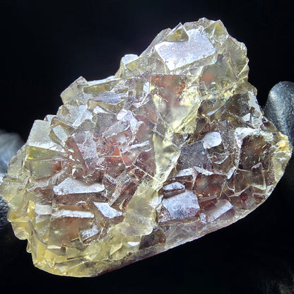 Phantom Fluorit Würfel Stufe gelb lila Okorusu, Namibia 44*34*16mm Sammlung