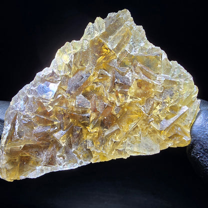 Phantom Fluorit Würfel Stufe gelb blau lila Okorusu, Namibia 53*39*13mm Sammlung