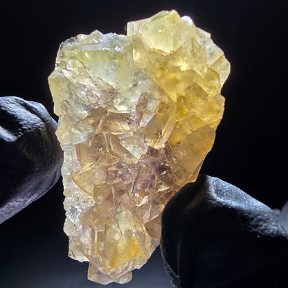 Phantom Fluorit Würfel Stufe gelb lila Okorusu, Namibia 39*24*8mm Sammlung