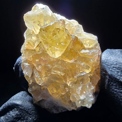 Phantom Fluorit Würfel Stufe gelb Okorusu, Namibia 28*21*12mm Mineraliensammlung