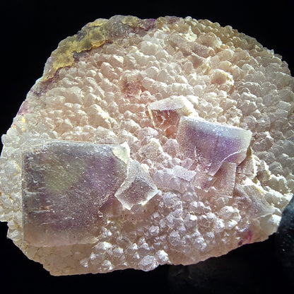 Phantom Fluorite Cube on Quartz Cluster purple green Omehane, Namibia 58*52*19mm