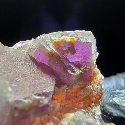 Phantom Fluorite Cube on Quartz Cluster purple green Omehane, Namibia 52*42*22mm