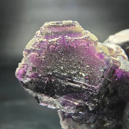 Phantom Fluorit Würfel Stufe lila Okorusu, Namibia 37*25*17mm Mineraliensammlung