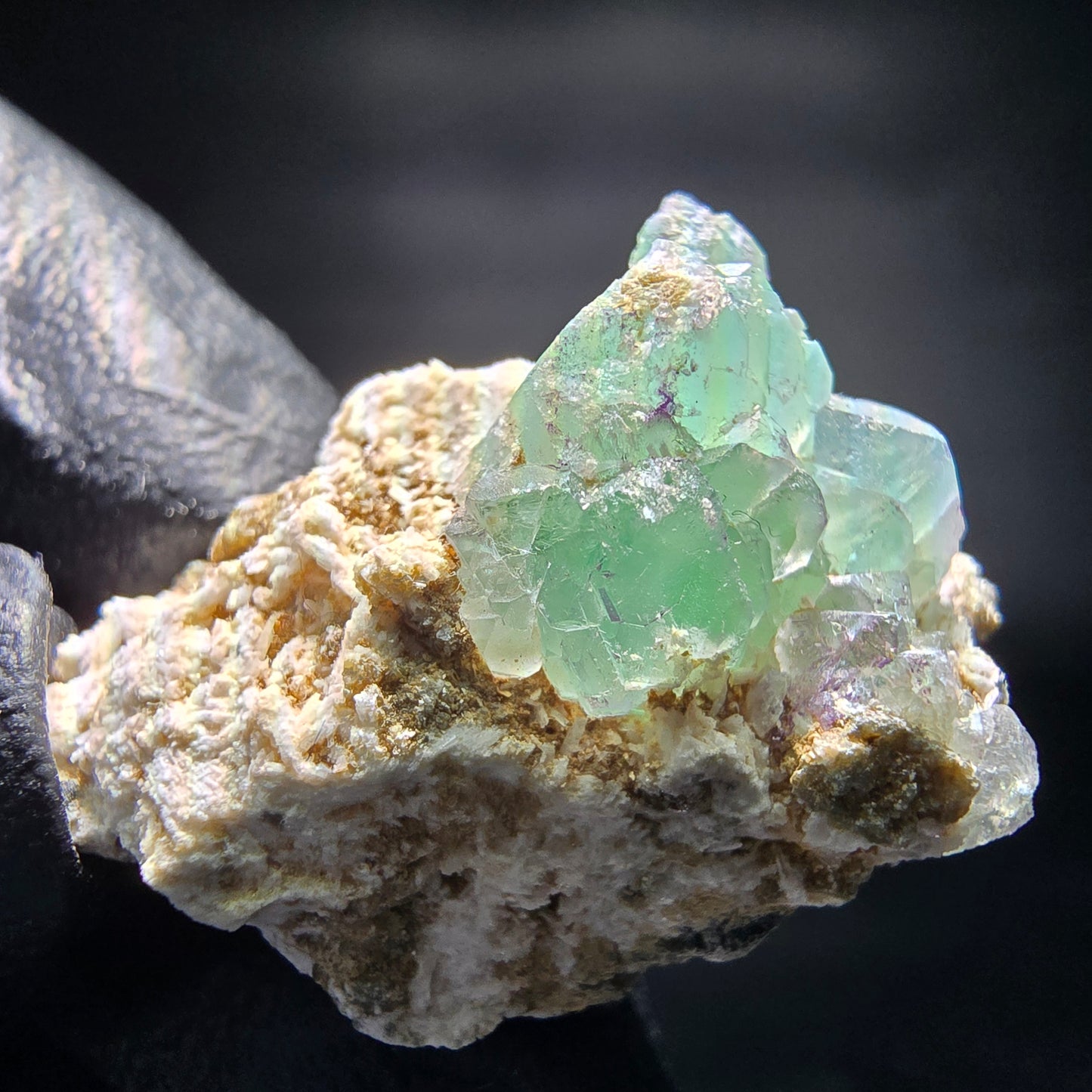 Fluorite Zonare, muscovite, stade orthoclase Erongo, namibie, Collection 32*26*16mm