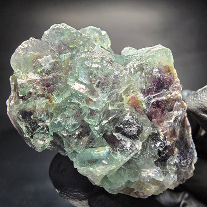 Cube de fluorite fantôme transparent, vert Okorusu, Collection namibie 45x32x32mm