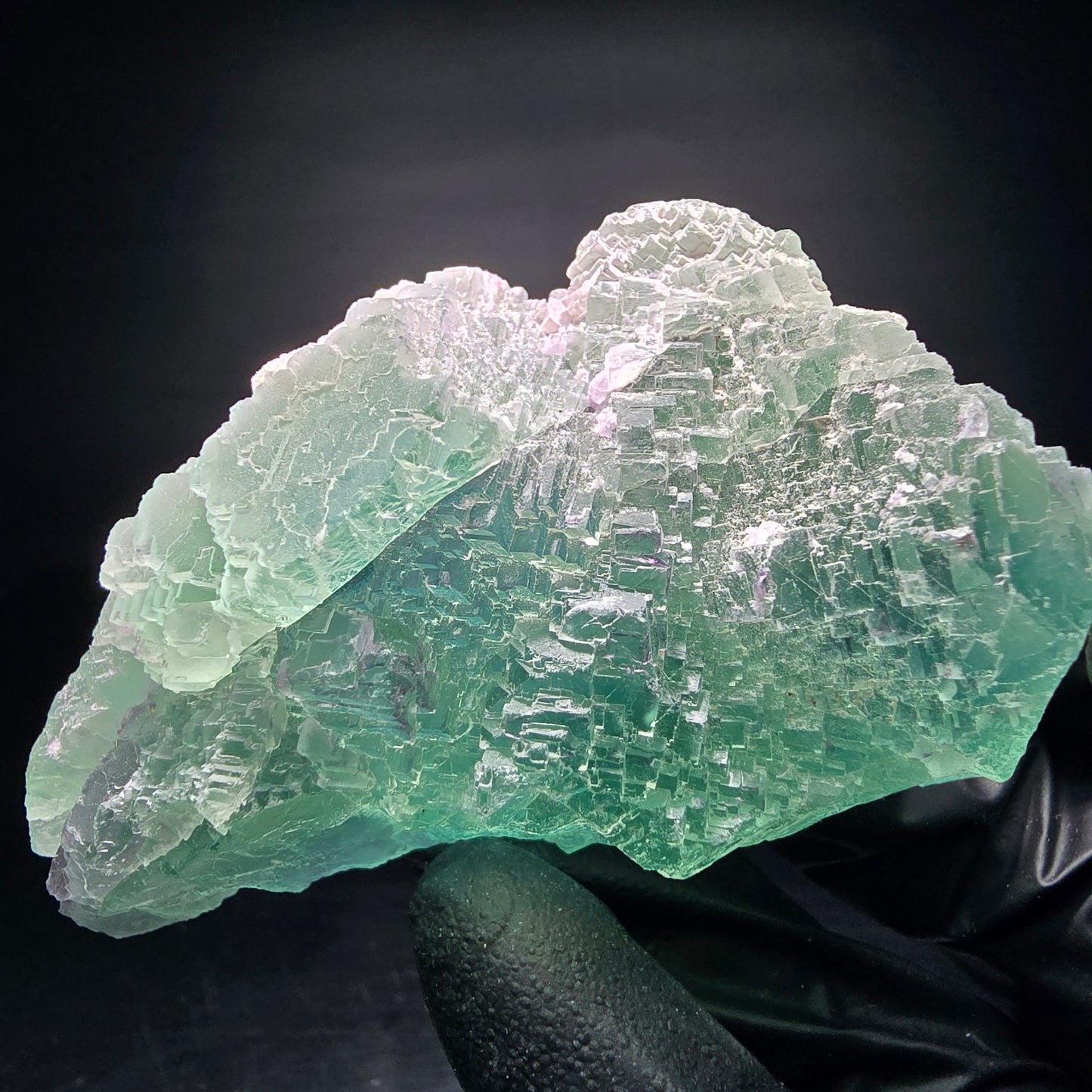 Zonare Phantom Fluorite Cube Stepped Omehane, Namibie 75*47*26mm Collection