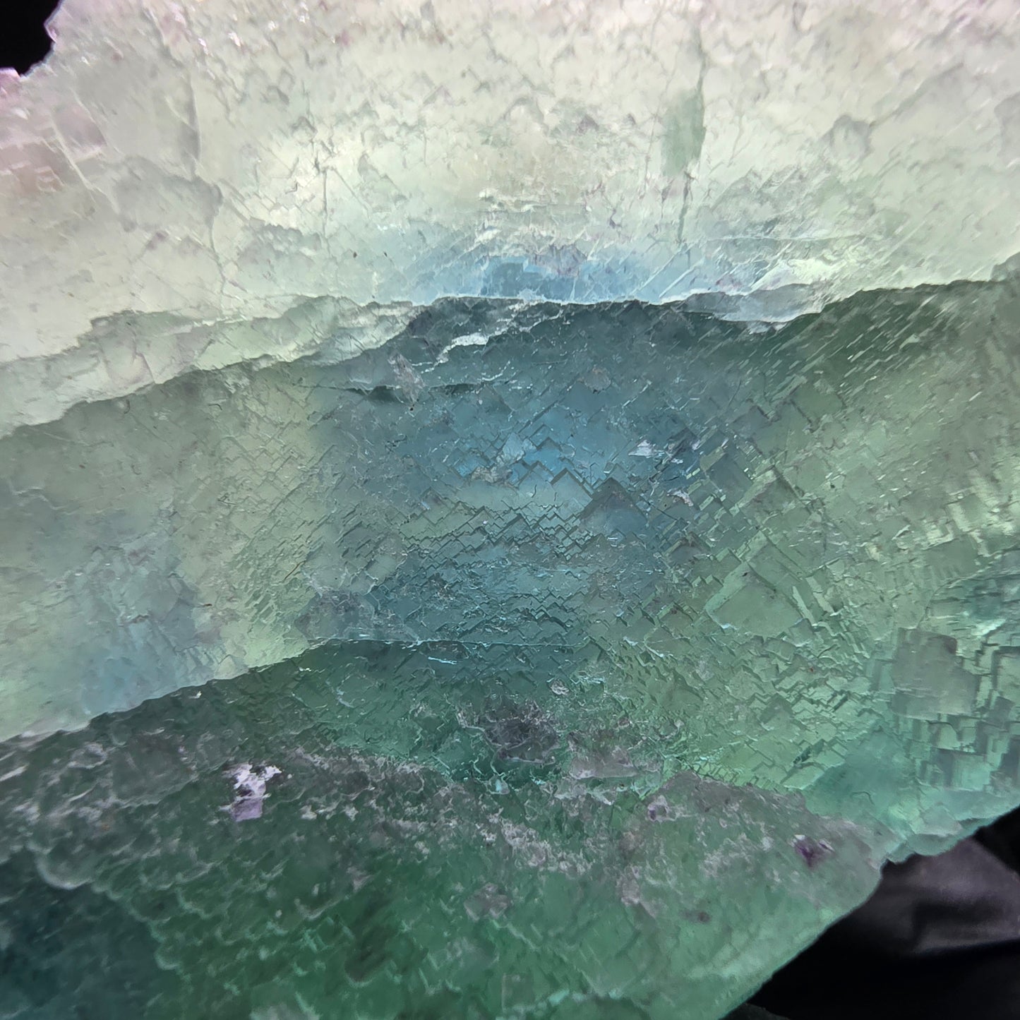 Zonare Phantom Fluorite Cube Stepped Omehane, Namibie 75*47*26mm Collection