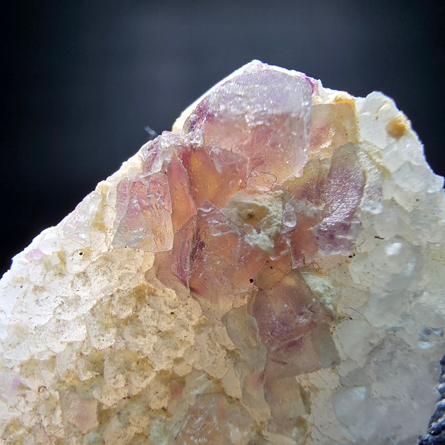 Cube de fluorite fantôme vert violet, spécimen de quartz Omehane, Namibie 49*29*17mm