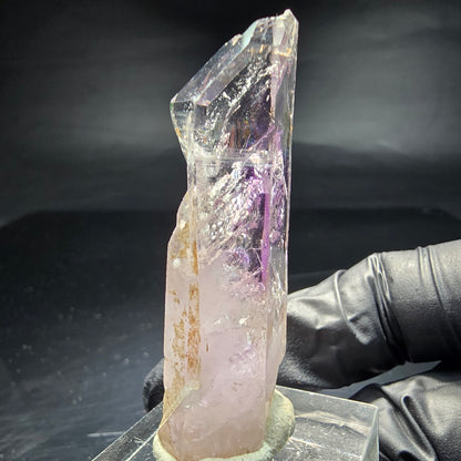 Sceptre d'améthyste fantôme clair, pointe Goboboseb namibie, Collection 50x16x13mm