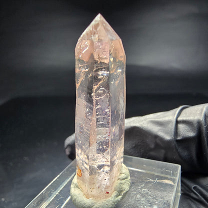 Klare Phantom Amethyst Spitze lila braun Goboboseb Namibia 36*14*8mm Sammlung