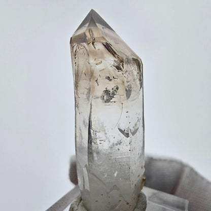 Enhydro Phantom Smoky Quartz Sceptre Tip 1x Bubble Goboboseb, Namibie 44*13*11mm 