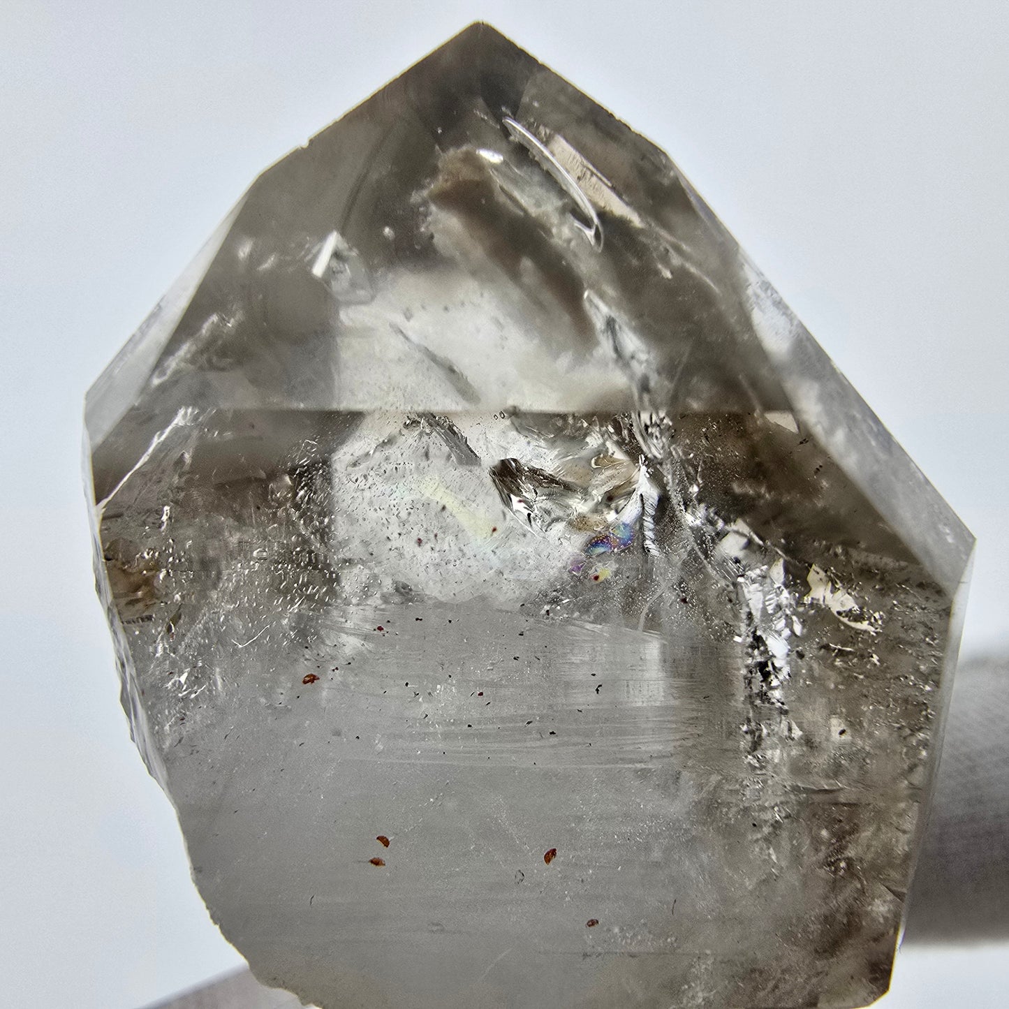Enhydro Phantom Sceptre à Quartz Fumé Niveau 1x Bubble Goboboseb, Namibie 45*29*26mm 