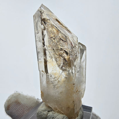 Enhydro Phantom Smoky Quartz Sceptre Tip 1x Bubble Goboboseb, Namibie 54*24*18mm 