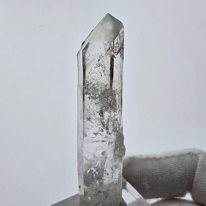 Enhydro Phantom Smoky Quartz Sceptre Tip 2x Bubble Goboboseb, Namibie 61*13*12mm 