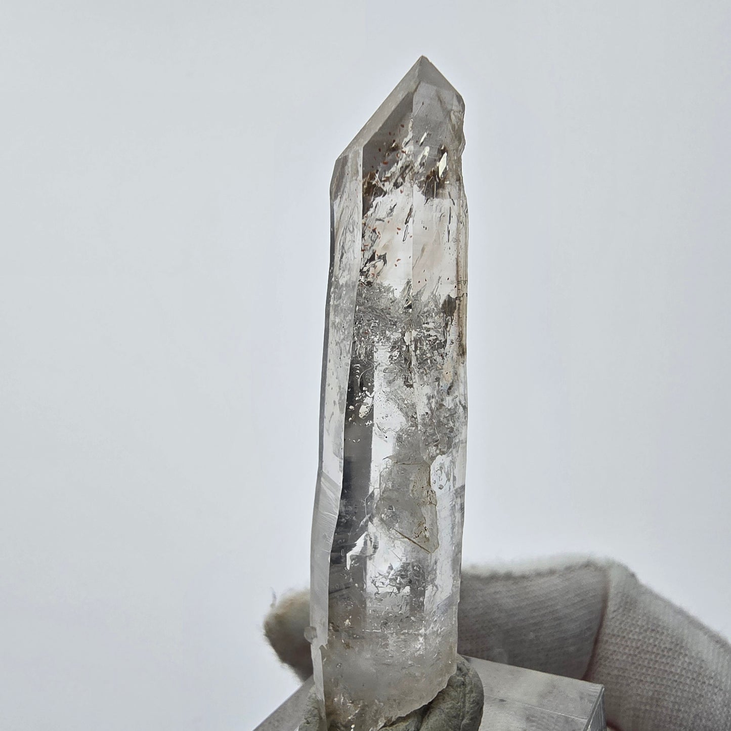Enhydro Phantom Smoky Quartz Sceptre Tip 2x Bubble Goboboseb, Namibie 61*13*12mm 