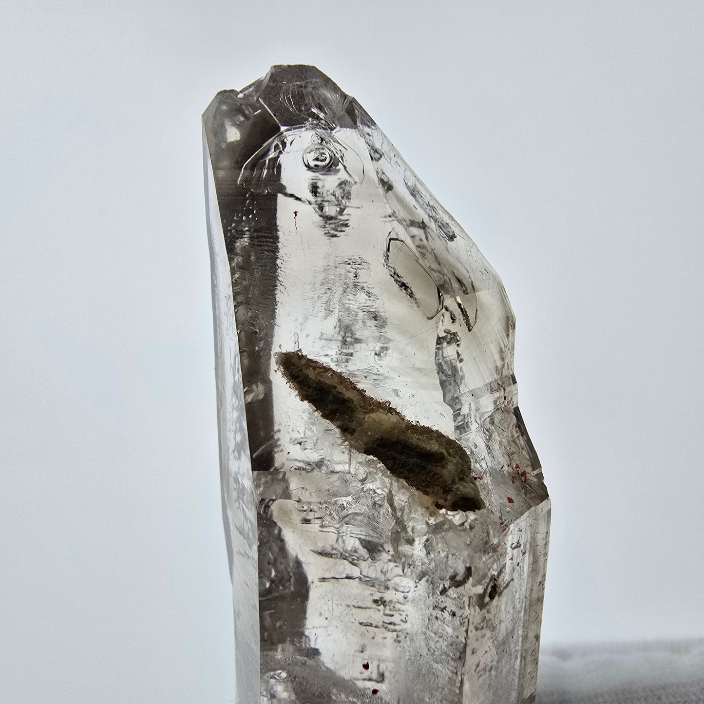 Enhydro Phantom Smoky Quartz Sceptre Tip 1x Bubble Goboboseb, Namibie 61*19*16mm 