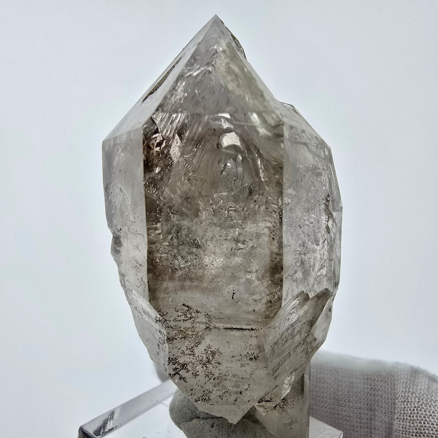 Enhydro Phantom Rauchquarz Zepter Spitze 1x Blase Goboboseb, Namibia 60*36*26mm