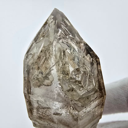 Enhydro Phantom Rauchquarz Zepter Spitze 1x Blase Goboboseb, Namibia 60*36*26mm