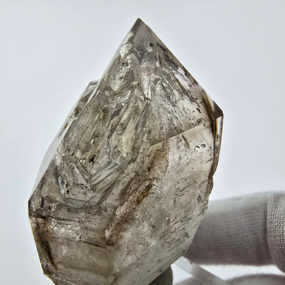 Enhydro Phantom Rauchquarz Zepter Spitze 1x Blase Goboboseb, Namibia 60*36*26mm