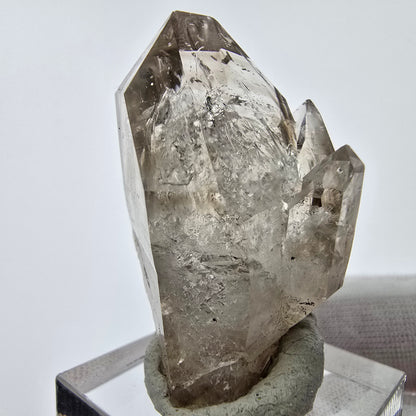 Enhydro Phantom Smoky Quartz Sceptre Tip 1x Bubble Goboboseb, Namibie 40*24*22mm 