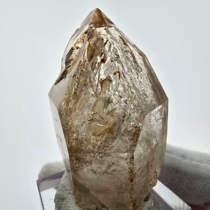 Enhydro Phantom Rauchquarz Zepter Spitze 2x Blase Goboboseb, Namibia 48*25*23mm